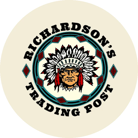Richardson's Trading Co. badge, the historic Navajo trading post on Route 66 in Gallup run by Billy Keeler