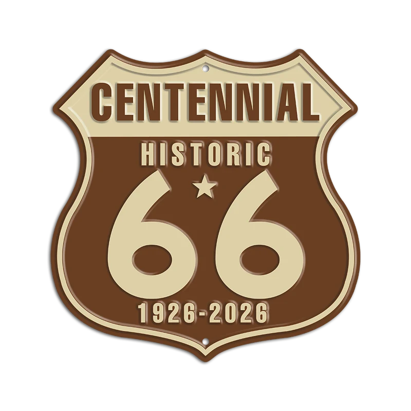 Historic Route 66 Centennial 1926 to 2026 emblem, Gallup New Mexico